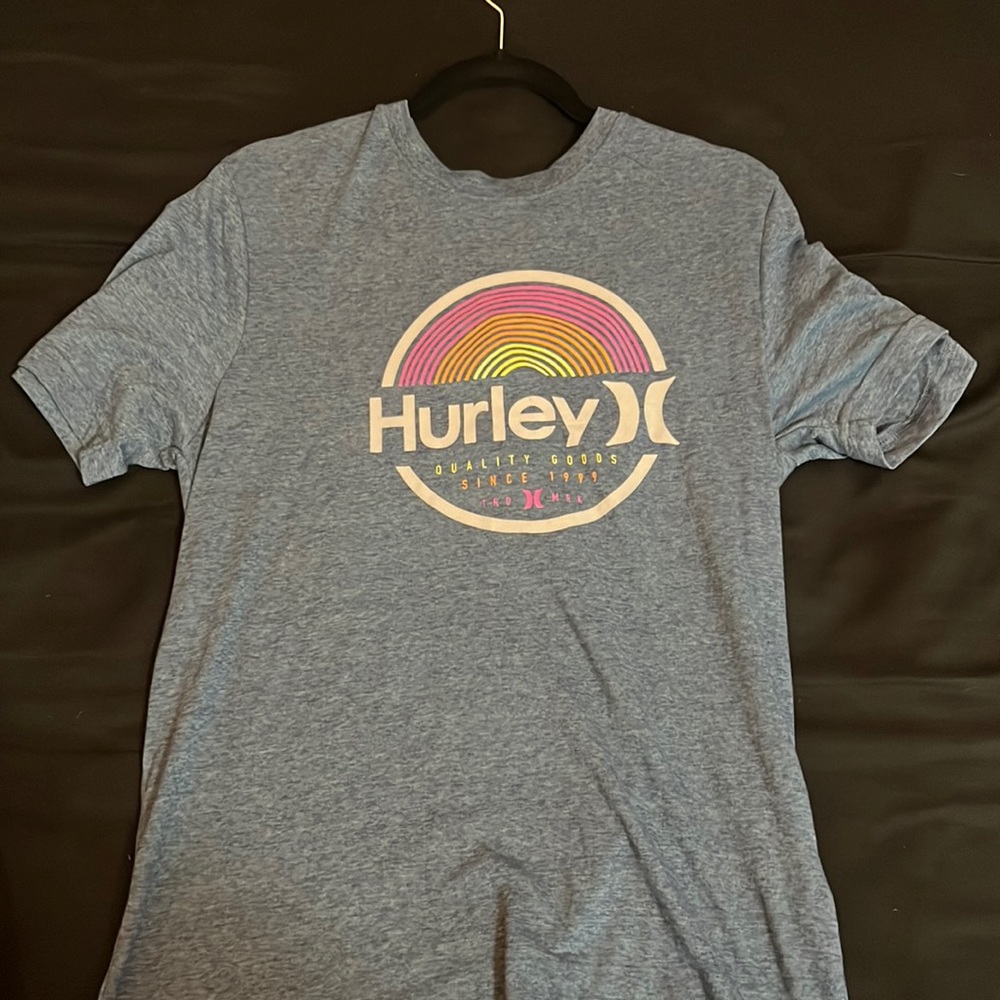 Blue Shirt W/ Hurley Circle Design